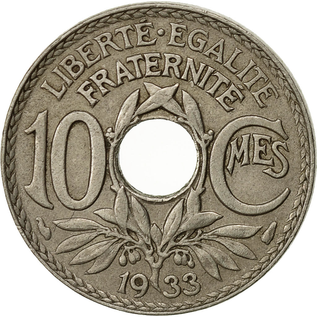 France, Lindauer, 10 Centimes, 1933, Paris, VF(30-35), Copper-nickel, KM:866a