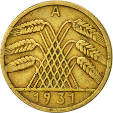GERMANY, WEIMAR REPUBLIC, 10 Reichspfennig, 1931, Berlin, VF(30-35)