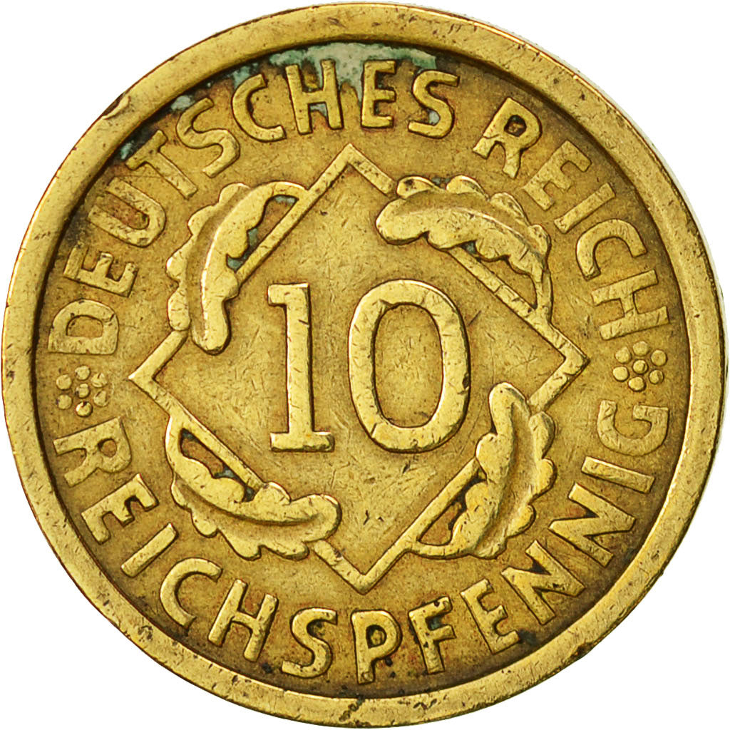GERMANY, WEIMAR REPUBLIC, 10 Reichspfennig, 1931, Berlin, VF(30-35)
