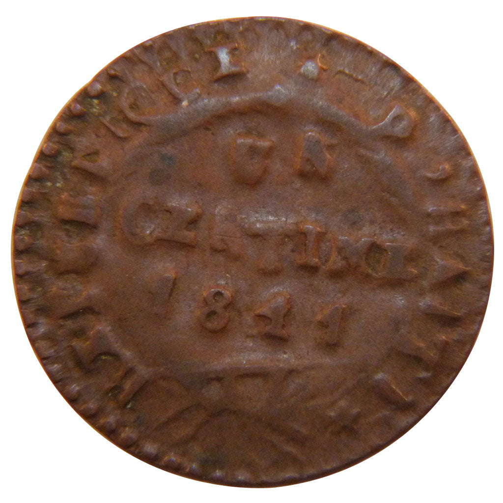 Haiti, 1 Centime, 1841, KM #21, VF(30-35), Copper, 2.60