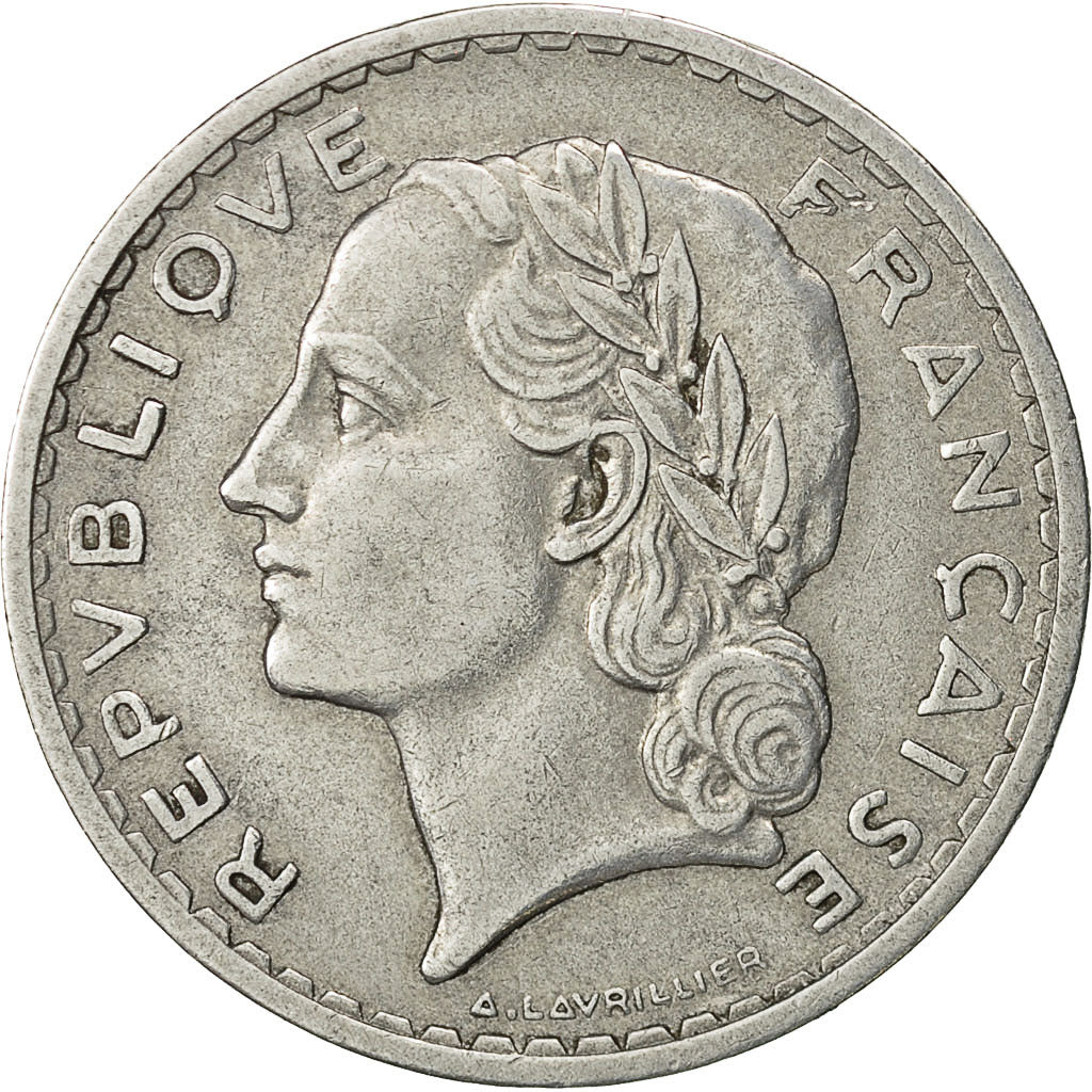 Moneta, Francja, Lavrillier, 5 Francs, 1950, Beaumont - Le Roger, AU(50-53)