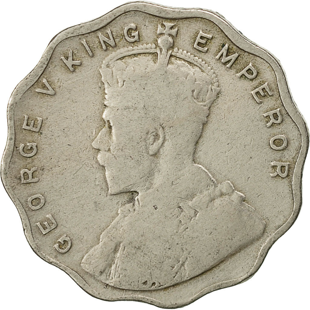 INDIA-BRITISH, George V, Anna, 1918, SS+, Copper-nickel, KM:513