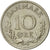Moneta, Dania, Frederik IX, 10 Öre, 1962, Copenhagen, EF(40-45), Miedź-Nikiel