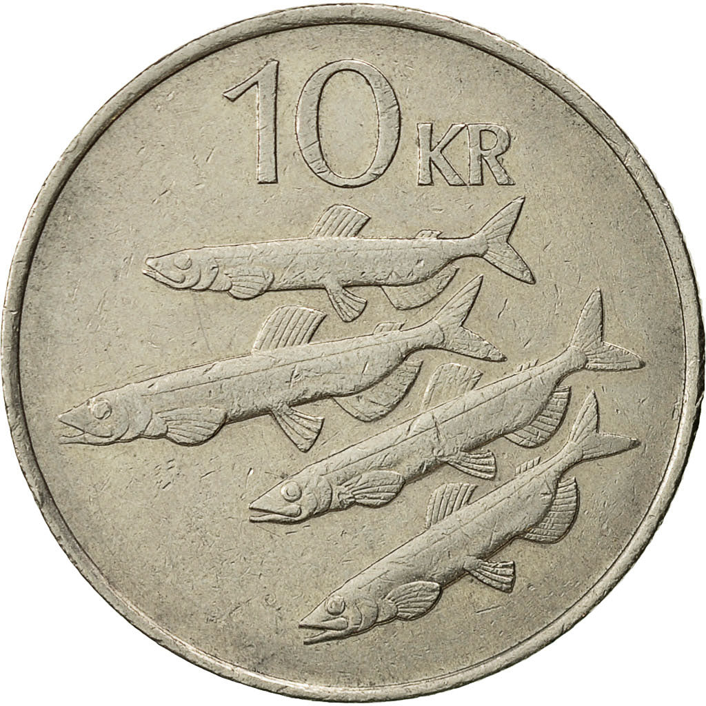 Iceland, 10 Kronur, 1984, EF(40-45), Copper-nickel, KM:29.1