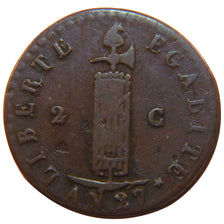 Haiti, 2 Centimes, 1830, KM #22, EF(40-45), Copper, 5.60