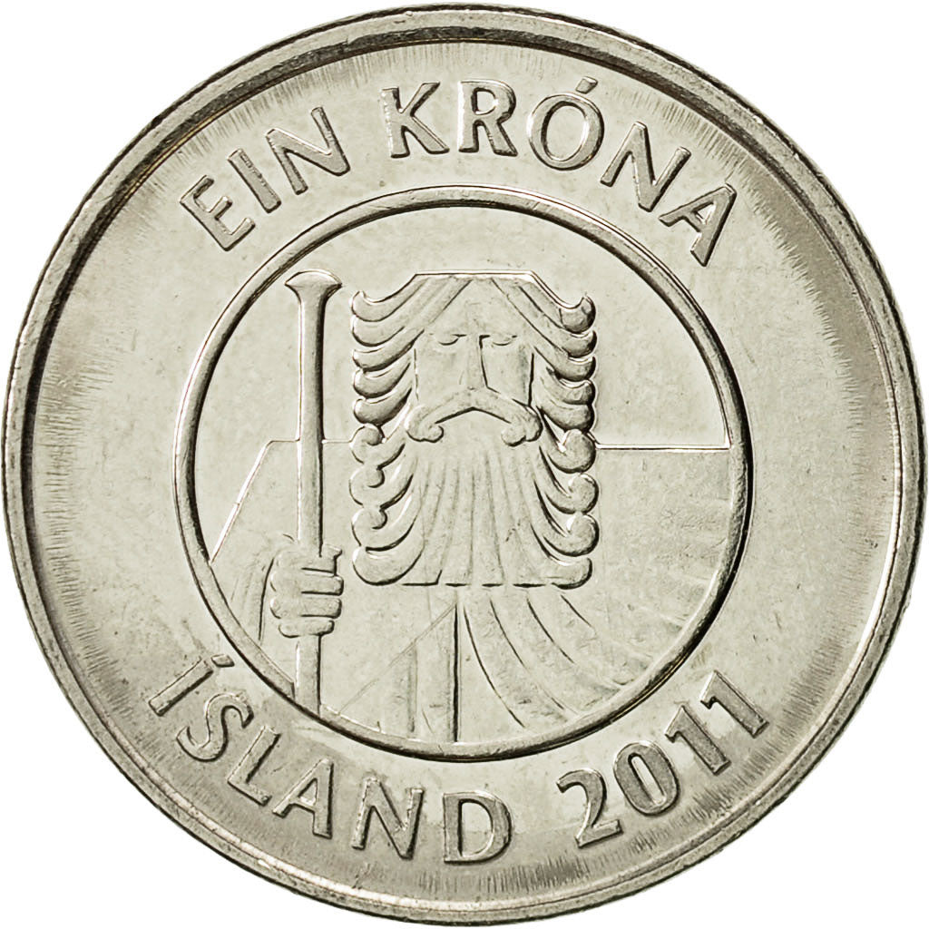 Iceland, Krona, 2011, AU(50-53), Nickel plated steel, KM:27A