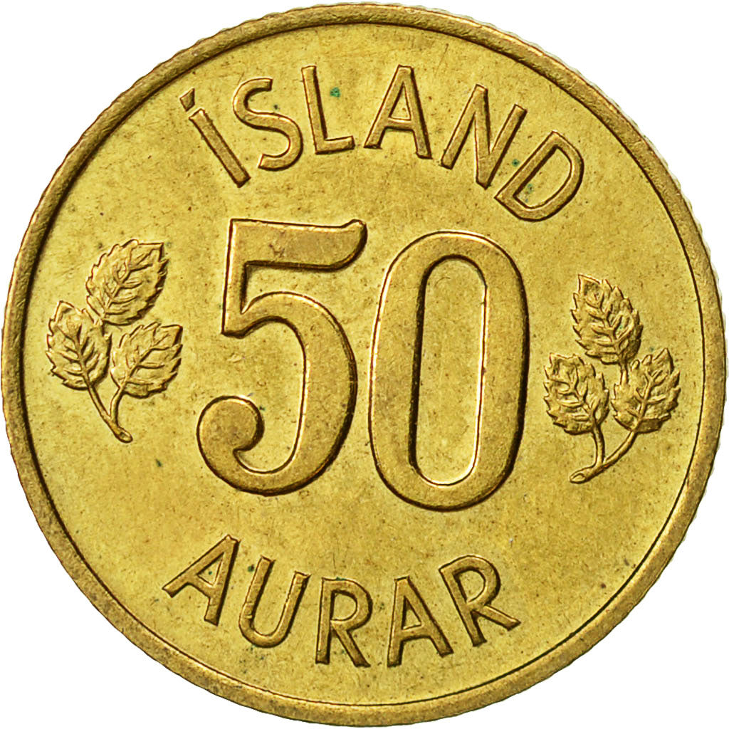 Iceland, 50 Aurar, 1973, EF(40-45), Nickel-brass, KM:17