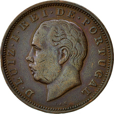 Portugal, Luiz I, 20 Reis, 1885, SS+, Bronze, KM:527
