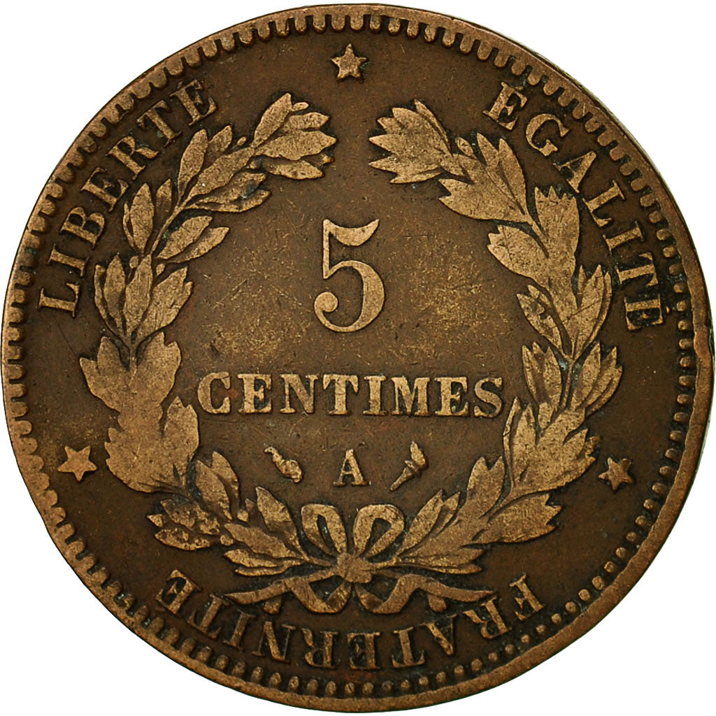 France, Cérès, 5 Centimes, 1897, Paris, EF(40-45), Bronze, KM:821.1