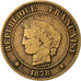 France, Cérès, 2 Centimes, 1878, Bordeaux, VF(30-35), Bronze, KM:827.2
