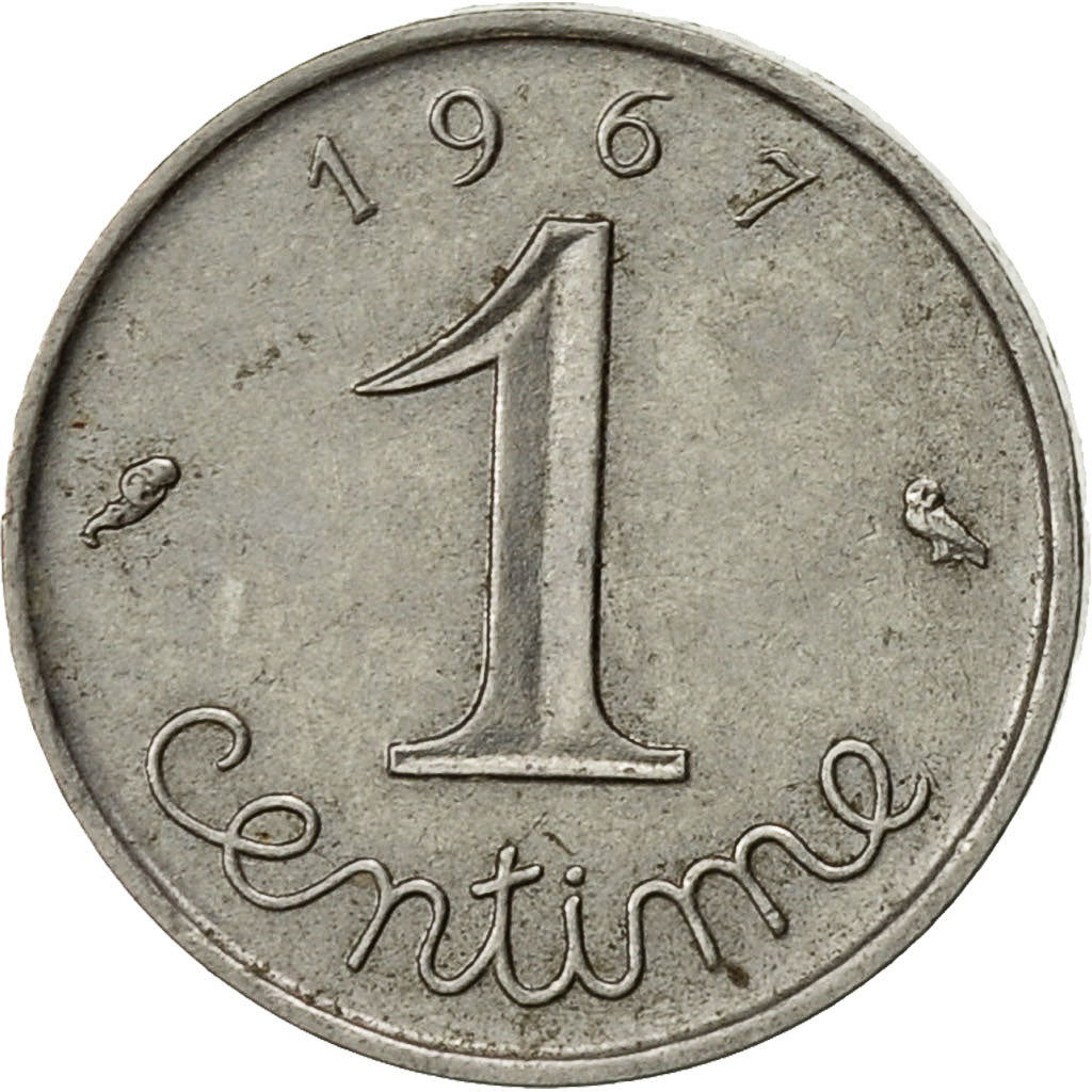 Francia, Épi, Centime, 1967, Paris, MB, Acciaio inossidabile, KM:928