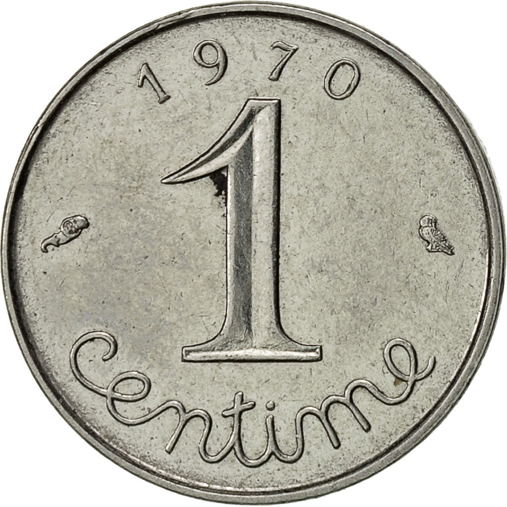 Moneta, Francja, Épi, Centime, 1970, Paris, EF(40-45), Stal nierdzewna, KM:928