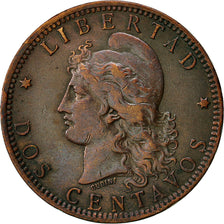Argentina, 2 Centavos, 1895, AU(55-58), Bronze, KM:33