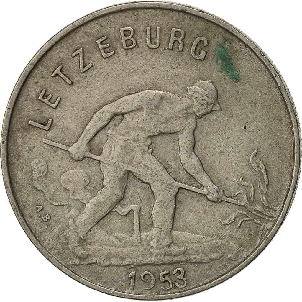 Luxembourg, Charlotte, Franc, 1953, TTB, Copper-nickel, KM:46.2