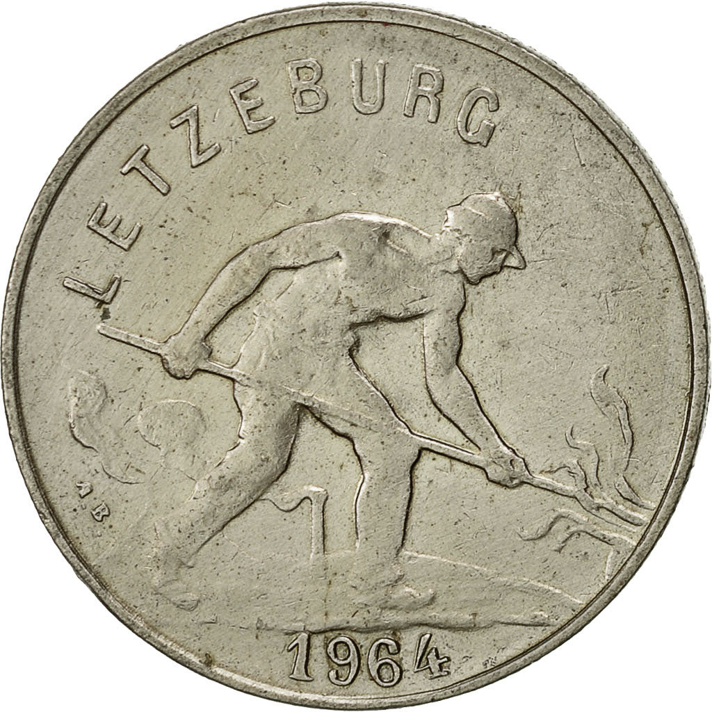 Luxembourg, Charlotte, Franc, 1964, TTB+, Copper-nickel, KM:46.2