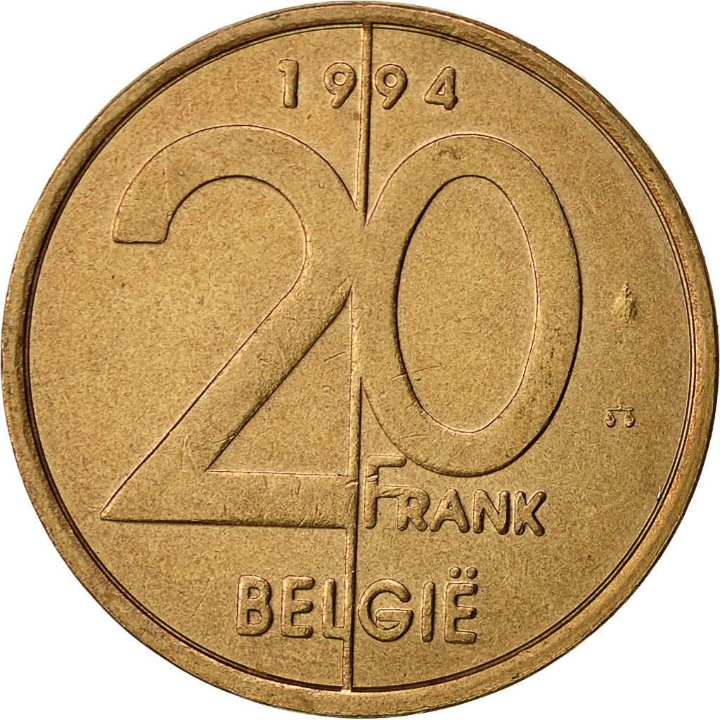 Belgium, Albert II, 20 Francs, 20 Frank, 1994, Brussels, VF(30-35)