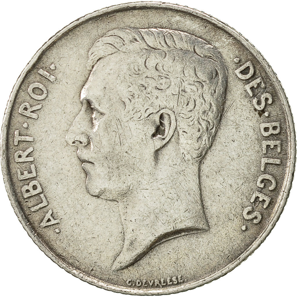 Belgio, Franc, 1913, BB+, Argento, KM:72