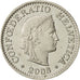 Moneta, Szwajcaria, 10 Rappen, 2008, Bern, AU(55-58), Miedź-Nikiel, KM:27