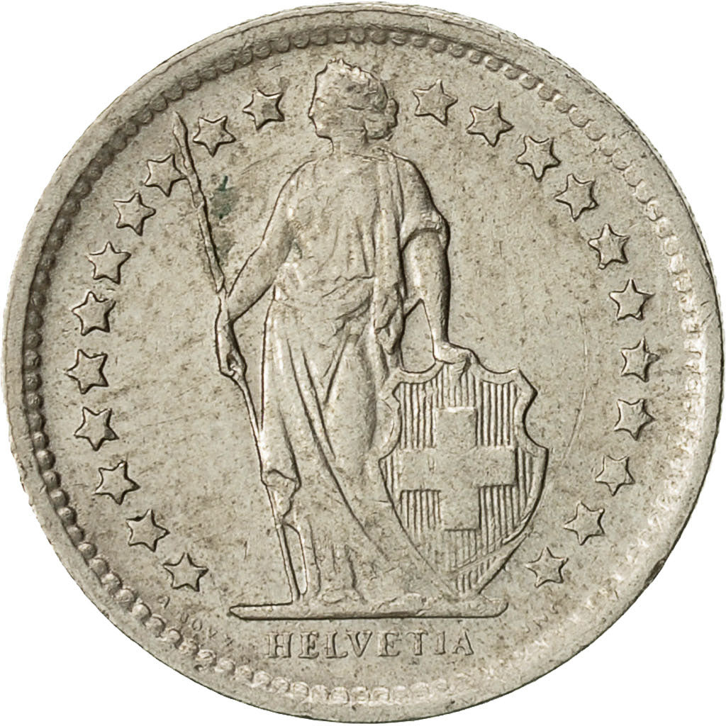 Suiza, 1/2 Franc, 1968, Bern, BC+, Cobre - níquel, KM:23a.1