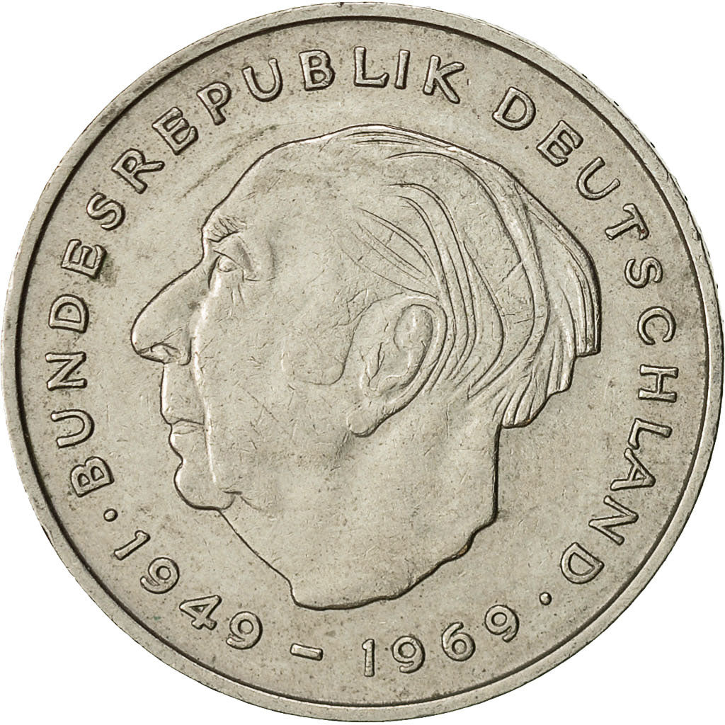 République fédérale allemande, 2 Mark, 1974, Munich, TTB, Copper-Nickel Clad