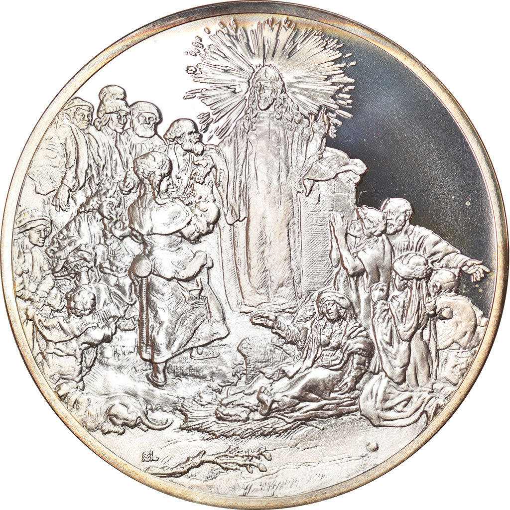 France, Médaille, Peinture, Rembrandt, Le Christ Guérissant les Malades, Arts