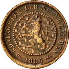 Netherlands, William III, 1/2 Cent, 1885, EF(40-45), Bronze, KM:109.1