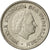 Paesi Bassi, Juliana, 25 Cents, 1955, BB, Nichel, KM:183