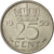 Países Bajos, Juliana, 25 Cents, 1955, MBC, Níquel, KM:183