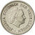 Paesi Bassi, Juliana, 25 Cents, 1956, BB, Nichel, KM:183