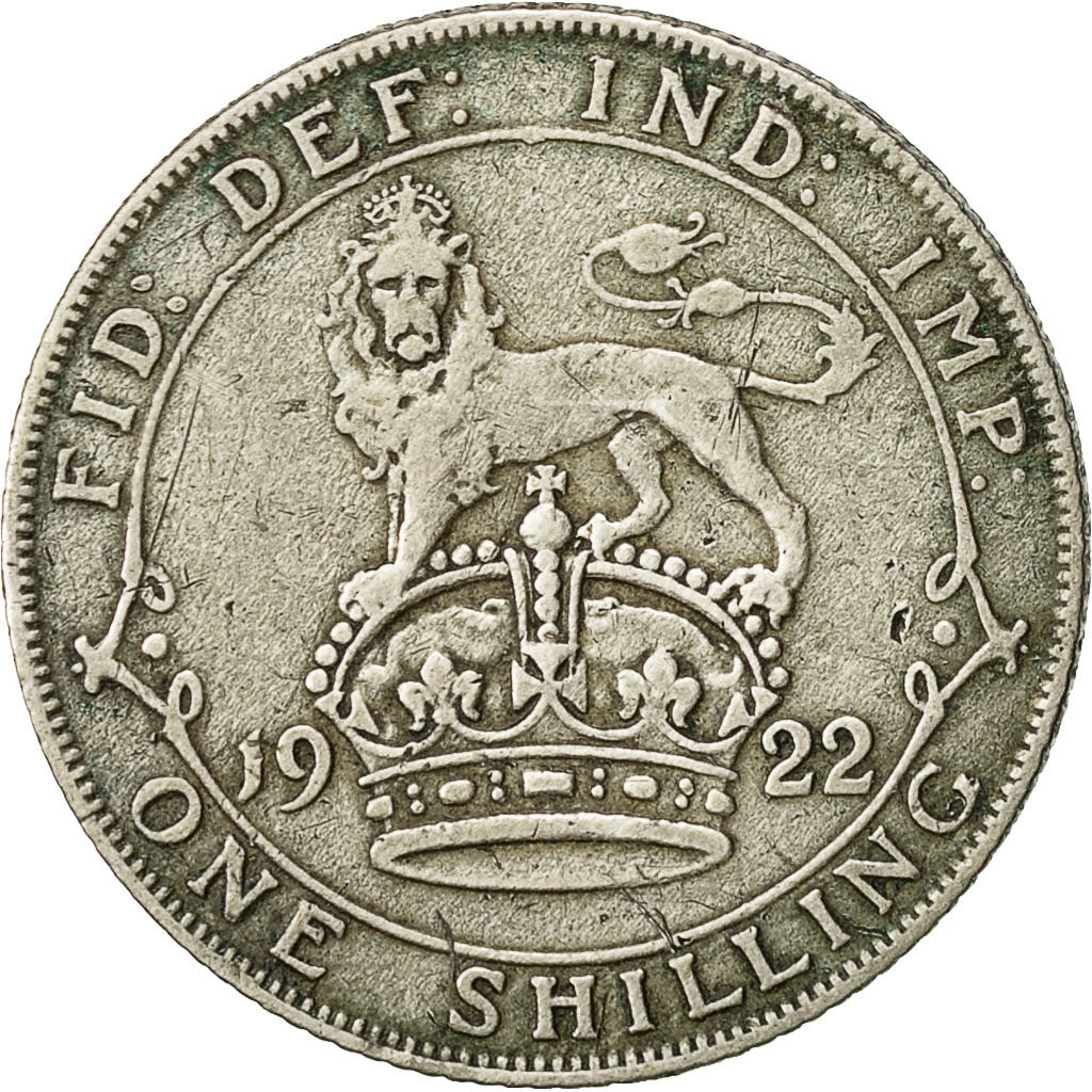 Great Britain, George V, Shilling, 1922, EF(40-45), Silver, KM:816a