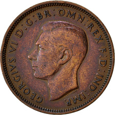 Great Britain, George VI, 1/2 Penny, 1945, EF(40-45), Bronze, KM:844