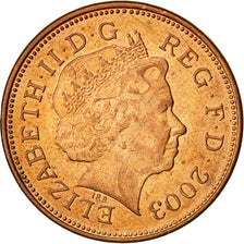 Great Britain, Elizabeth II, 2 Pence, 2003, EF(40-45), Bronze, KM:987a