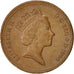 Great Britain, Elizabeth II, Penny, 1990, VF(30-35), Bronze, KM:935