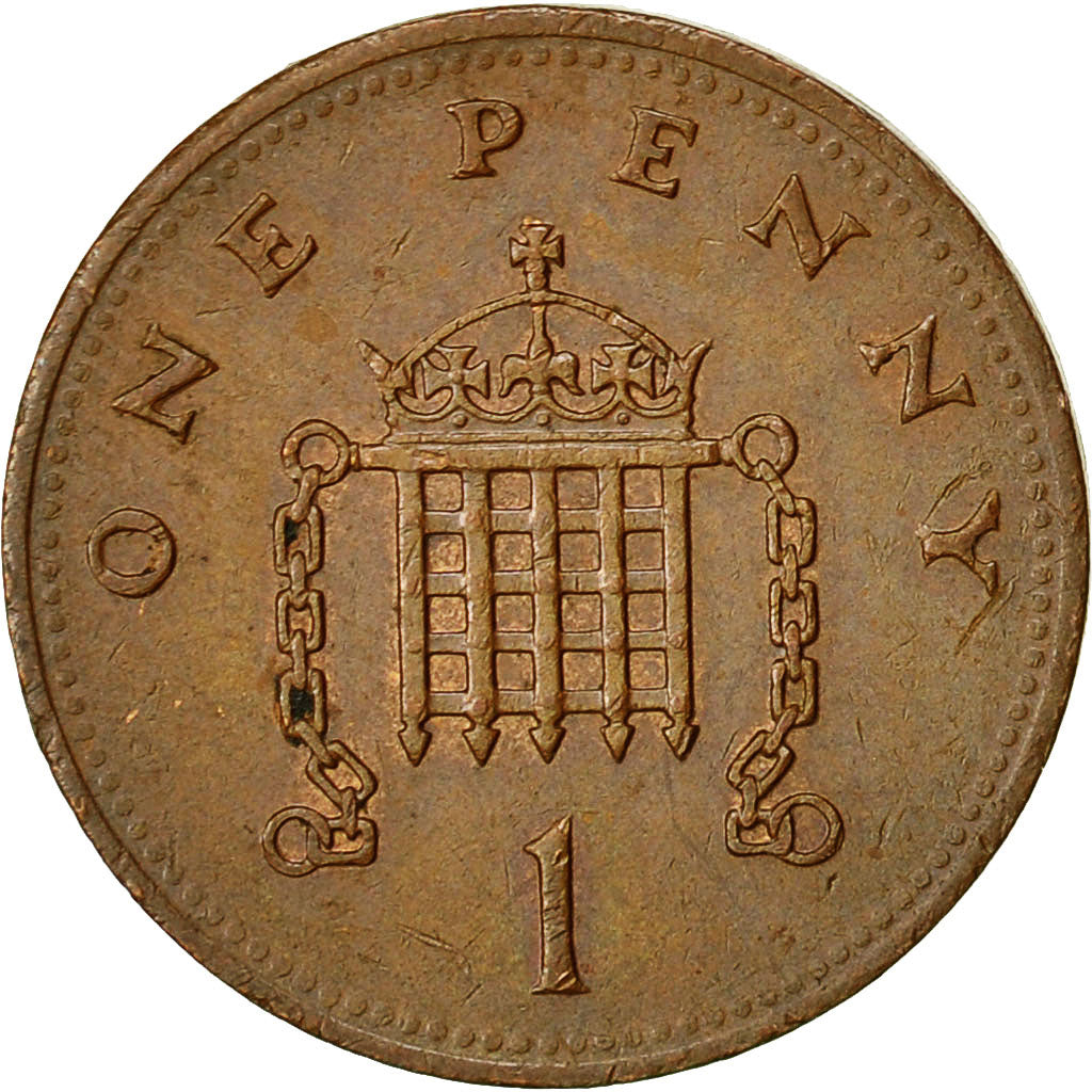 Great Britain, Elizabeth II, Penny, 1990, VF(30-35), Bronze, KM:935