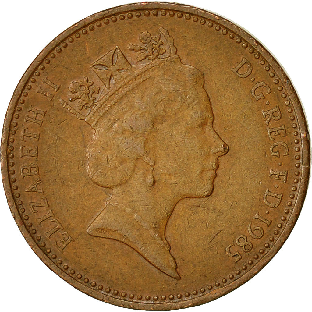 Great Britain, Elizabeth II, Penny, 1985, VF(30-35), Bronze, KM:935