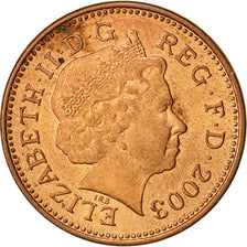 Great Britain, Elizabeth II, Penny, 2003, VF(30-35), Copper Plated Steel, KM:986