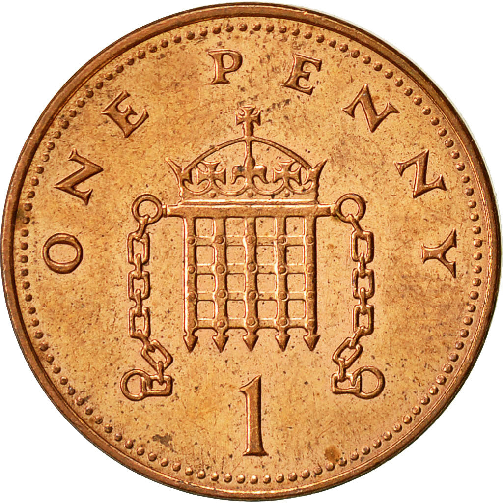 Great Britain, Elizabeth II, Penny, 2003, VF(30-35), Copper Plated Steel, KM:986