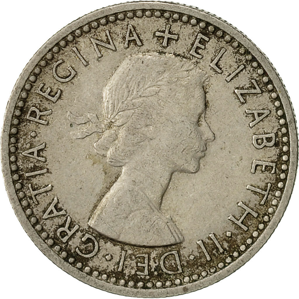 Great Britain, Elizabeth II, 6 Pence, 1948, VF(30-35), Copper-nickel, KM:903