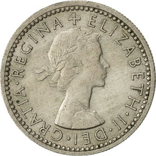 Great Britain, Elizabeth II, 6 Pence, 1957, VF(30-35), Copper-nickel, KM:903