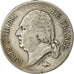 France, Louis XVIII, 5 Francs, 1824, Lyons, VF(30-35), Silver, KM:711.4