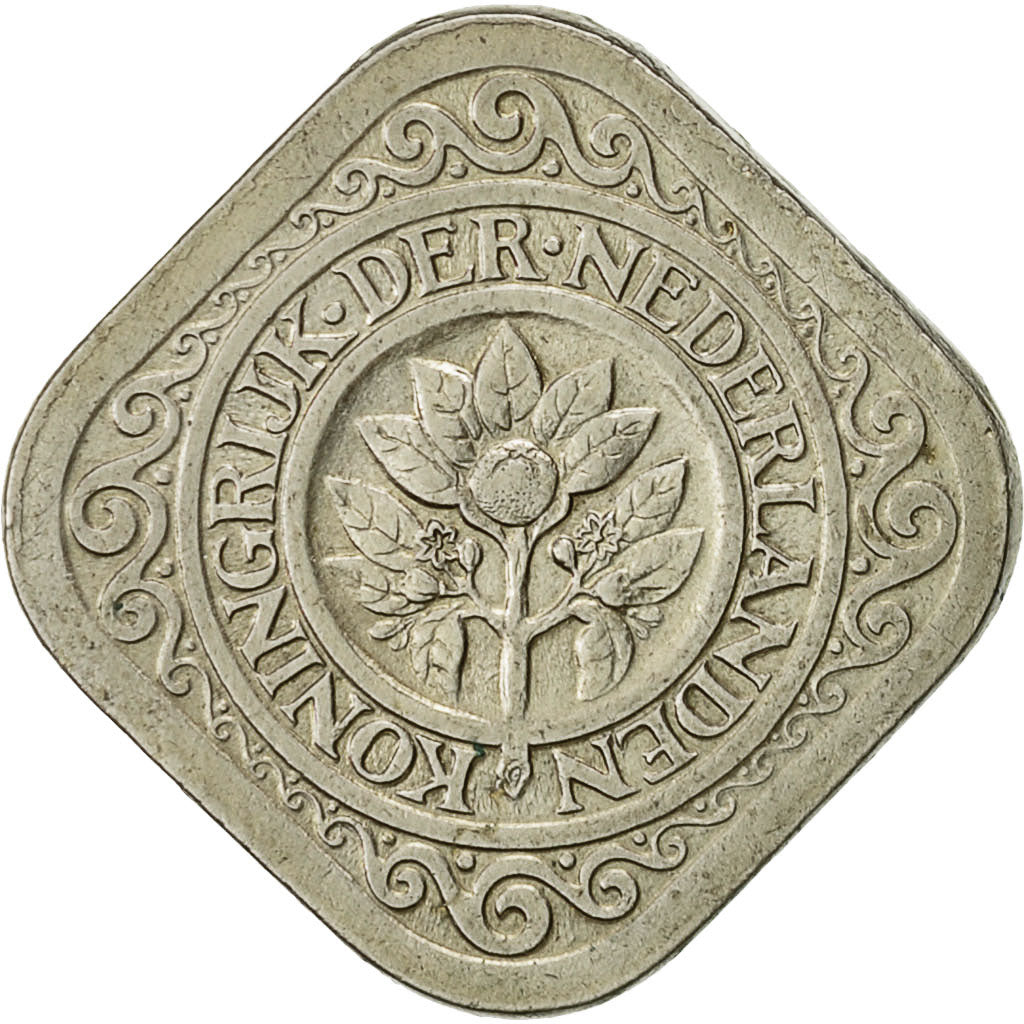 Paesi Bassi, Wilhelmina I, 5 Cents, 1932, BB+, Rame-nichel, KM:153