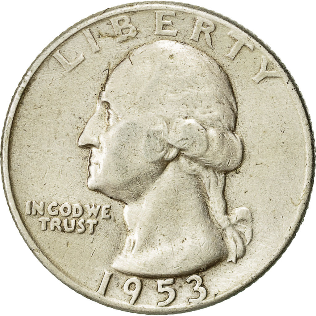 Stati Uniti, Washington Quarter, Quarter, 1953, U.S. Mint, Philadelphia, BB+