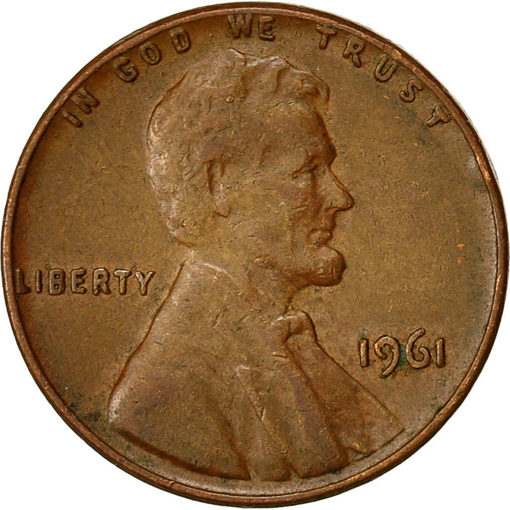 United States, Lincoln Cent, Cent, 1961, U.S. Mint, Philadelphia, VF(30-35)