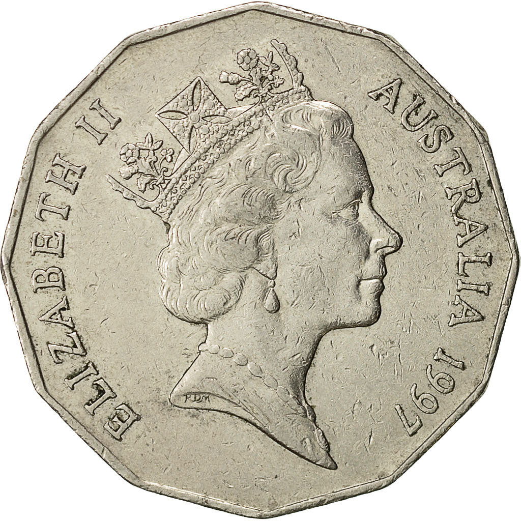 Australia, Elizabeth II, 50 Cents, 1997, EF(40-45), Copper-nickel, KM:83
