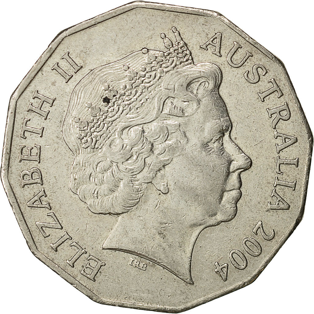 Australia, Elizabeth II, 50 Cents, 2004, EF(40-45), Copper-nickel, KM:404