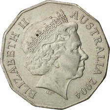 Australia, Elizabeth II, 50 Cents, 2004, EF(40-45), Copper-nickel, KM:404