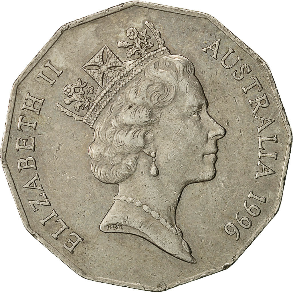 Australia, Elizabeth II, 50 Cents, 1996, VF(30-35), Copper-nickel, KM:83