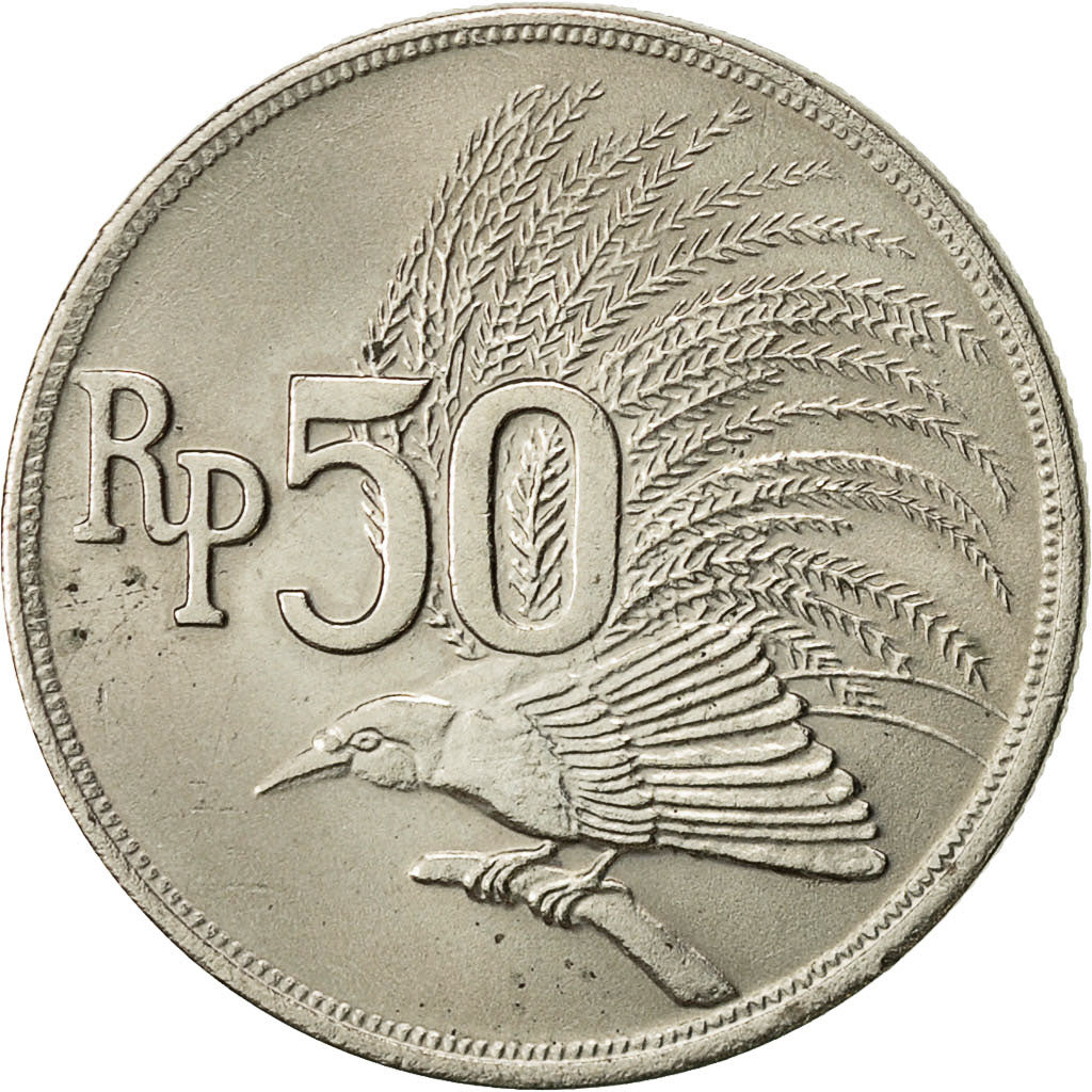Indonesien, 50 Rupiah, 1971, S+, Copper-nickel, KM:35