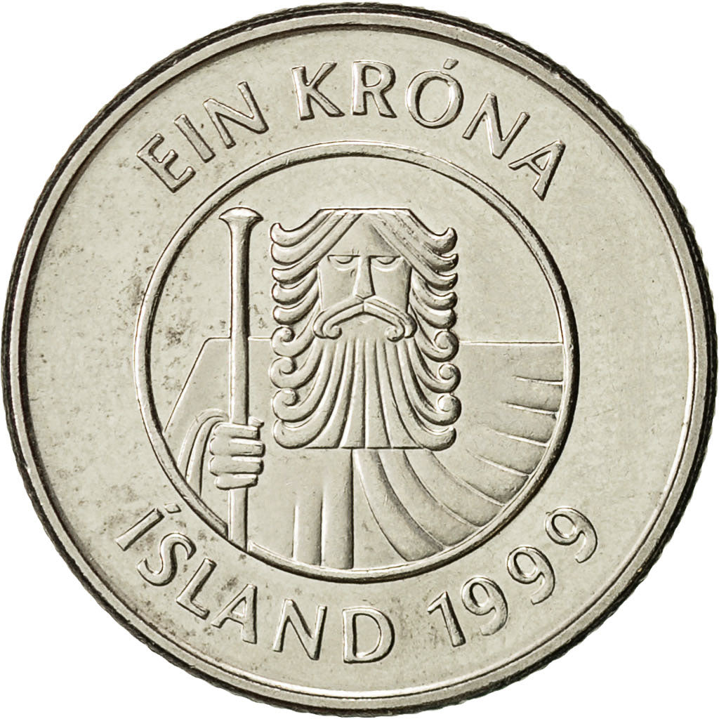 Iceland, Krona, 1999, EF(40-45), Nickel plated steel, KM:27A