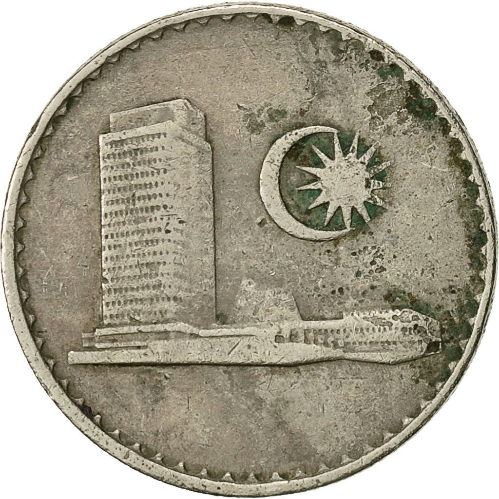 Moneta, Malezja, 10 Sen, 1977, Franklin Mint, EF(40-45), Miedź-Nikiel, KM:3